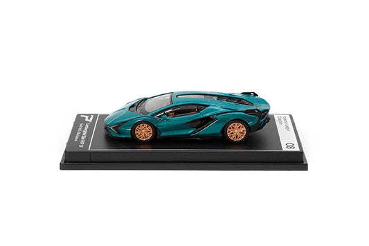 Premium scale diecast model car  – Lamborghini Sian FKP 37, 1:64 Scale (Dark Cyan) Collectible