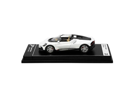 Premium scale diecast model car  – Bugatti Mistral, 1:64 Scale (White) Collectible