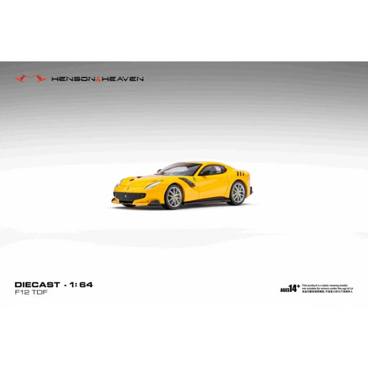 *PRE-ORDER* Ferrari F12 TDF Giallo Modena Yellow, 1:64 Scale collectible diecast model at Poketwheels