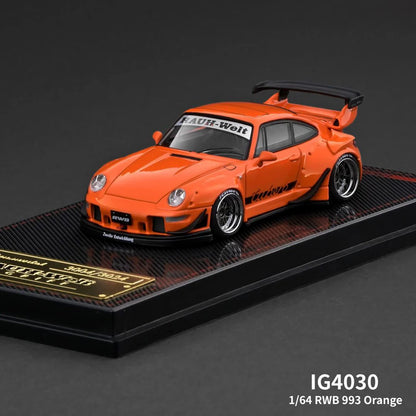 Ignition Model RWB 993 Orange Metallic 1:64 Scale Diecast Model