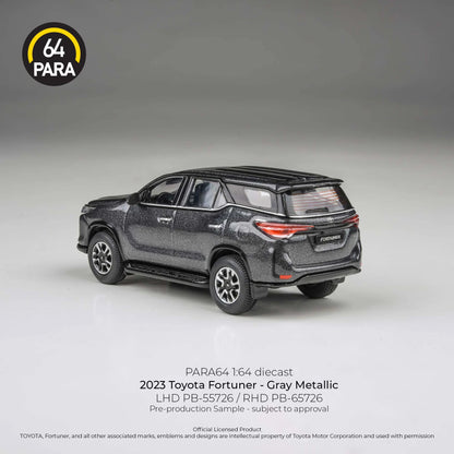 *PRE-ORDER* PARA64 Toyota Fortuner 2023, 1:64 Scale (Grey Metallic)