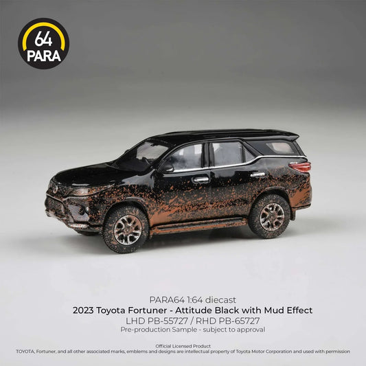 *PRE-ORDER* Toyota Fortuner (Attitude Black with Mud Effect) 2023, 1:64 Scale collectible diecast model at Poketwheels