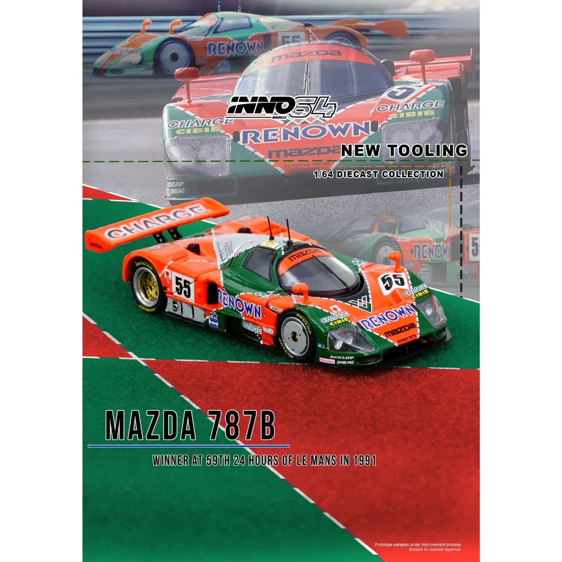 *PRE-ORDER* Mazda 787B Winner At 24 Hours Le Mans 1991, 1:64 Scale collectible diecast model at Poketwheels