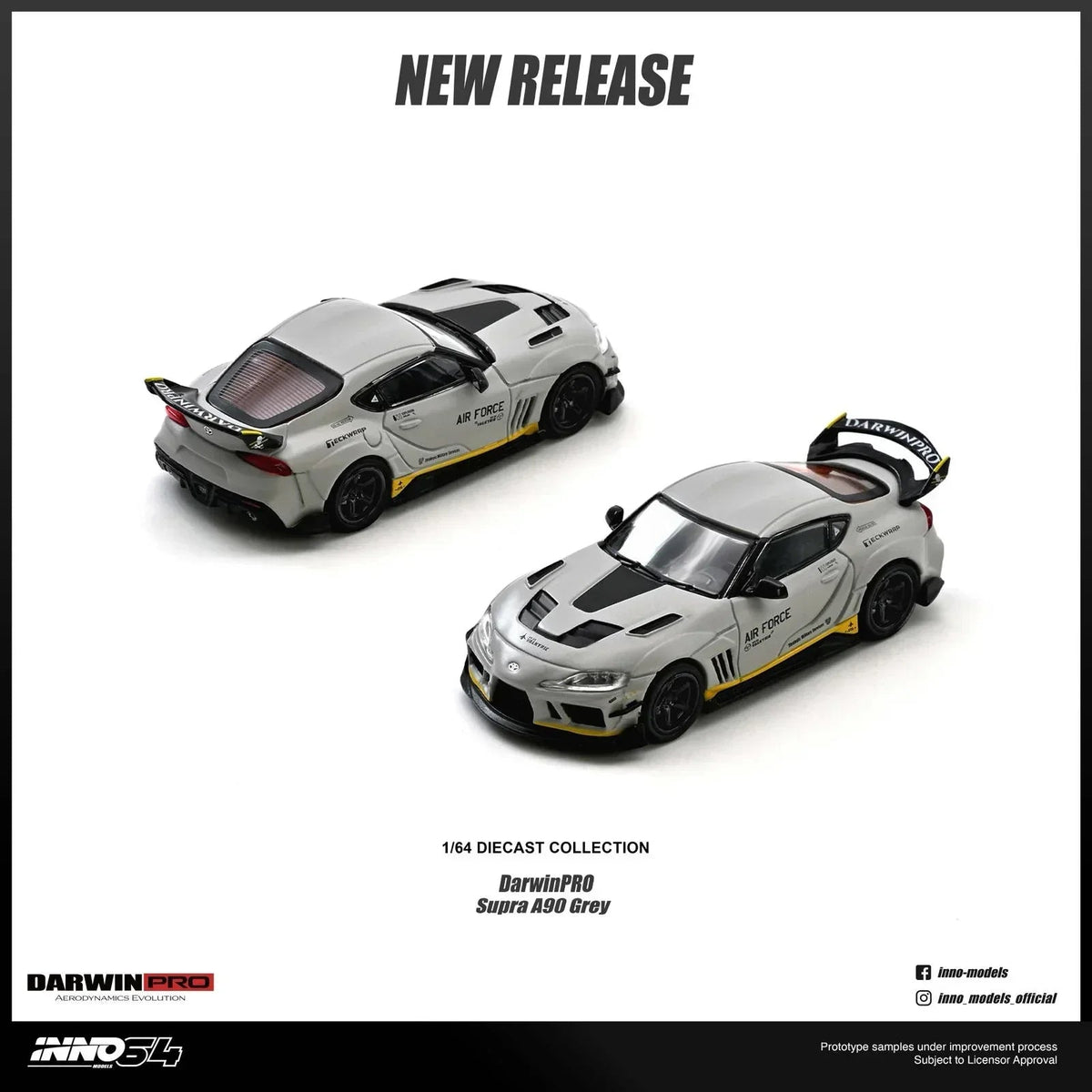 *PRE-ORDER* Toyota Supra A90 "Darwin Pro", 1:64 Scale (Matte Grey) collectible diecast model at Poketwheels