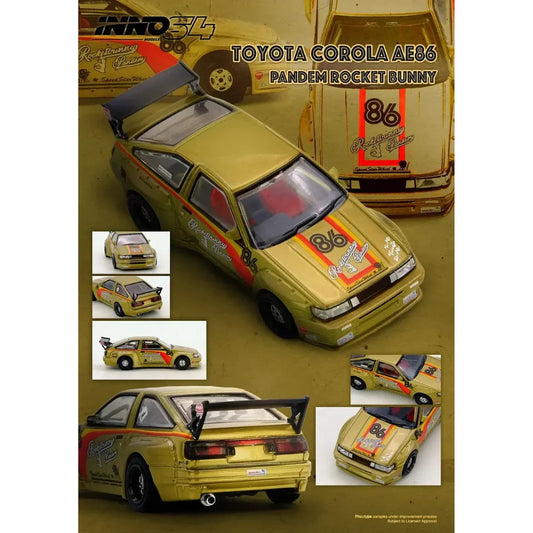 *PRE-ORDER* Pandem Rocket Bunny AE86 Levin, 1:64 Scale collectible diecast model at Poketwheels