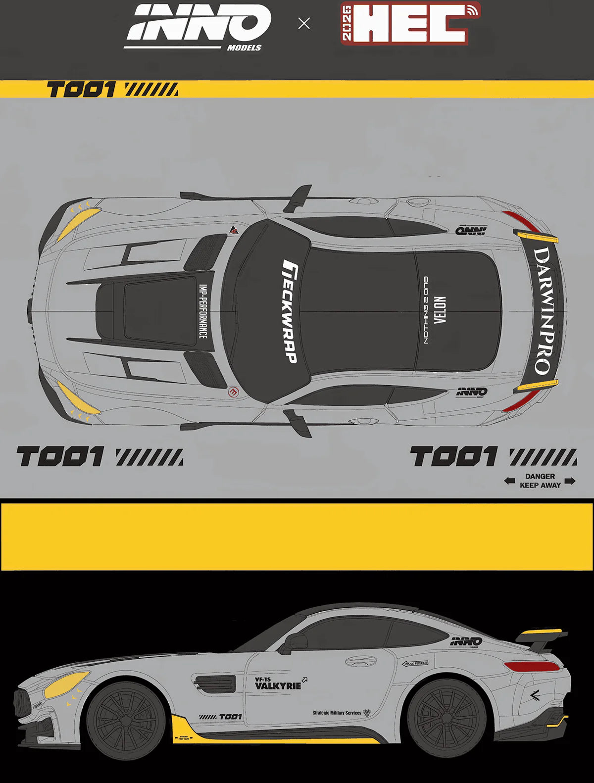 INNO64 Darwin Pro Mercedes-AMG GT HEC 2026 1:64 Scale Diecast Model (Pre-Order)