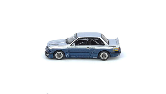 PRE-ORDER | Pandem E30 M3 1:64 Scale (Silver/Blue) by INNO64