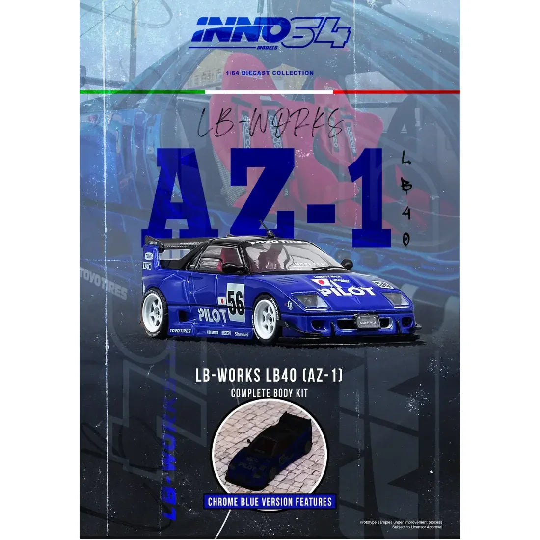 Mazda AZ 1 Liberty Walk LB40 Pilot, 1:64 Scale collectible diecast model at Poketwheels