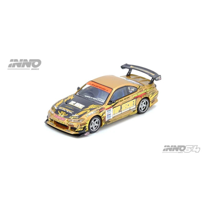 Premium scale diecast model car  – Top Secret Silvia (S15) Gold D1 Grand Prix Series Champion 2004, 1:64 Scale Collectible
