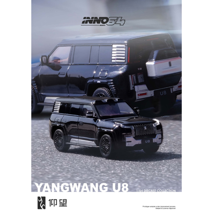 Premium scale diecast model car  – Yanwang U8, 1:64 Scale (Black) Collectible