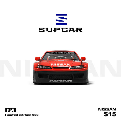 PRE-ORDER Time Micro Supcar S15 Red & Black Container Set 1:64 Scale Diecast Model