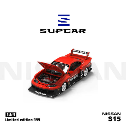 PRE-ORDER Time Micro Supcar S15 Red & Black Container Set 1:64 Scale Diecast Model