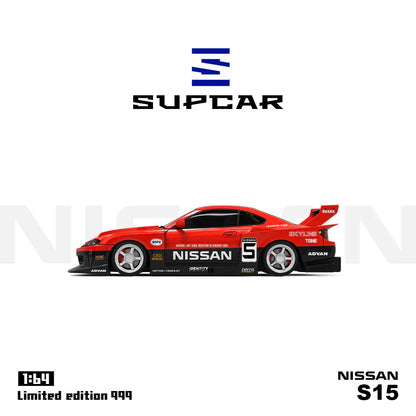PRE-ORDER Time Micro Supcar S15 Red & Black Container Set 1:64 Scale Diecast Model