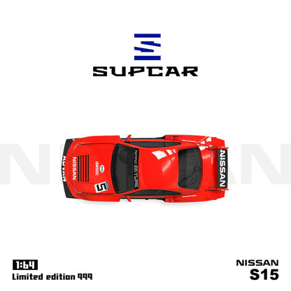 PRE-ORDER Time Micro Supcar S15 Red & Black Container Set 1:64 Scale Diecast Model