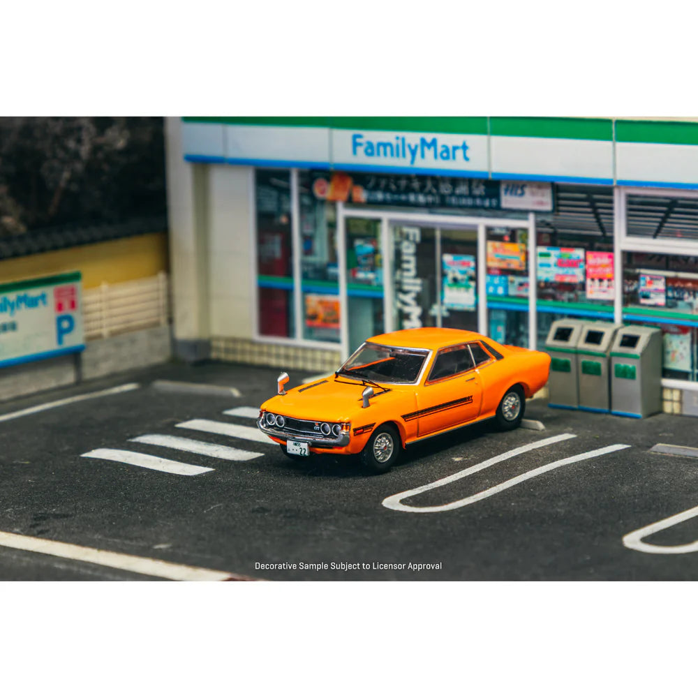 PRE-ORDER | Toyota Celica 1600GT TA22 (Chance of Chase Car) 1:64 Scale (Orange) by Tarmac Works