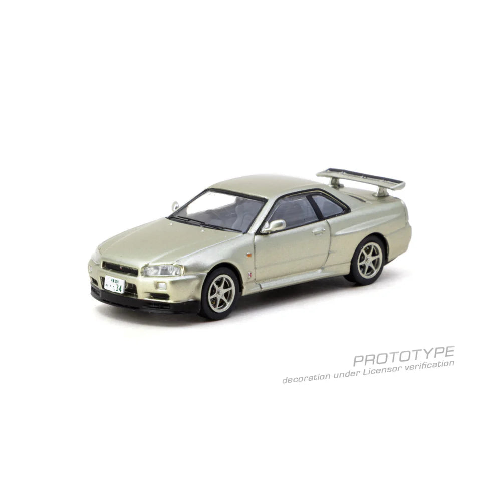 PRE-ORDER Tarmac Works Nissan Skyline GT-R R34 Millennium Jade (Chance of Chase Car), 1:64 Scale