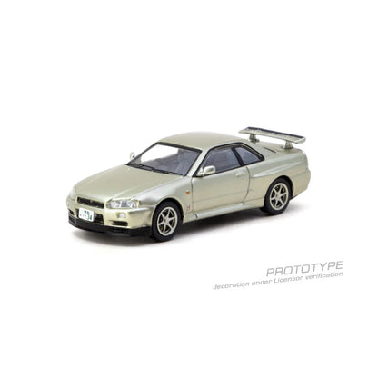 PRE-ORDER Tarmac Works Nissan Skyline GT-R R34 Millennium Jade (Chance of Chase Car), 1:64 Scale