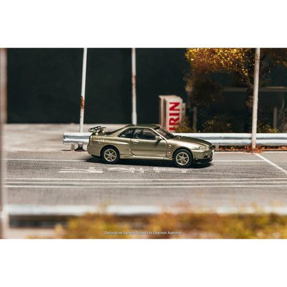 PRE-ORDER Tarmac Works Nissan Skyline GT-R R34 Millennium Jade (Chance of Chase Car), 1:64 Scale