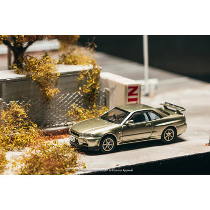 PRE-ORDER Tarmac Works Nissan Skyline GT-R R34 Millennium Jade (Chance of Chase Car), 1:64 Scale