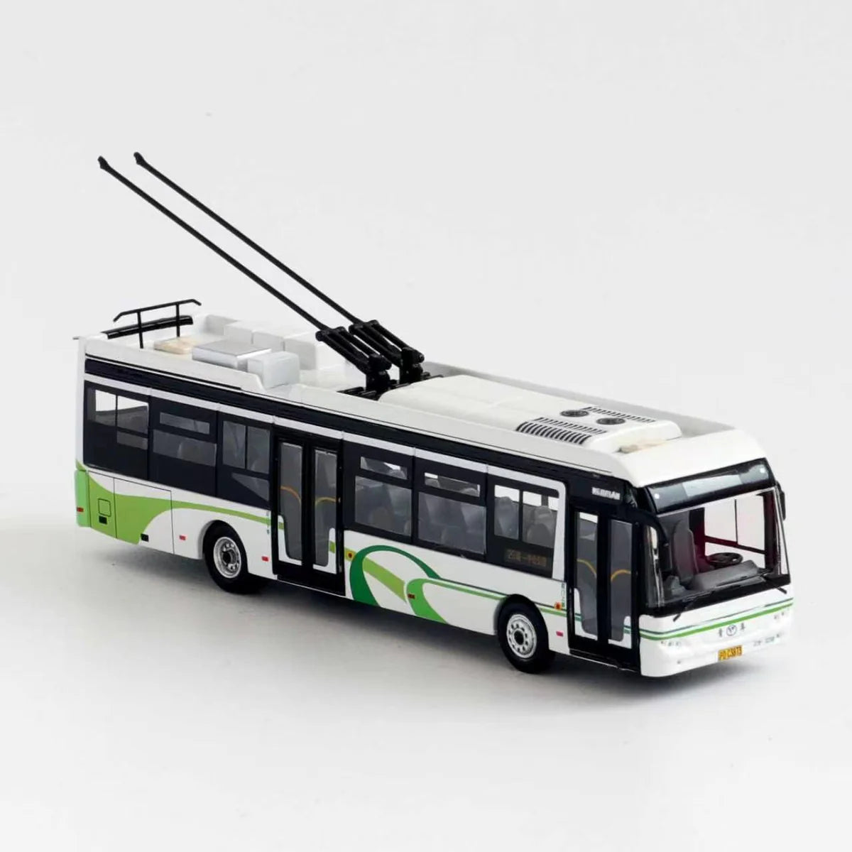 95 Creative Culture City Bus Green & White 1:110 Scale Diecast Model