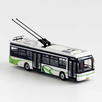 95 Creative Culture City Bus Green & White 1:110 Scale Diecast Model