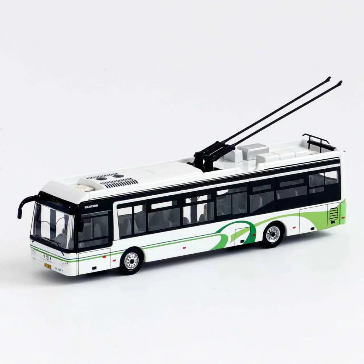 95 Creative Culture City Bus Green & White 1:110 Scale Diecast Model