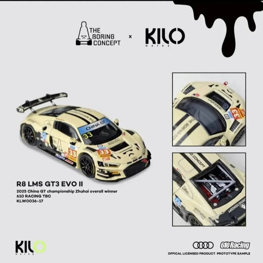 AUDI R8 LMS GT3 EVO II #33 CHINE GT 2025, 1:64 Scale collectible diecast model at Poketwheels