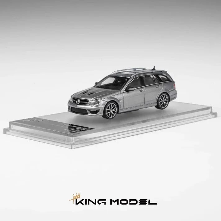 *PRE-ORDER* Mercedes Benz AMG C63 Wagon (Gun grey) Limited to 500pcs, 1:64 Scale collectible diecast model at Poketwheels