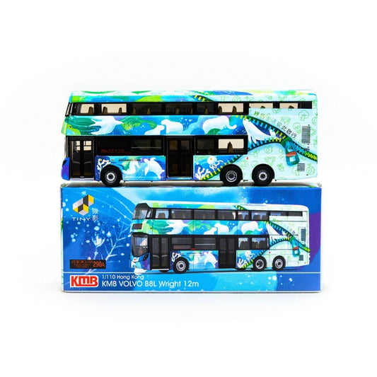 KMB Volvo B8L Wright 12m "Sustainability‧Get Set‧Go" (290A), 1:110 Scale collectible diecast model at Poketwheels