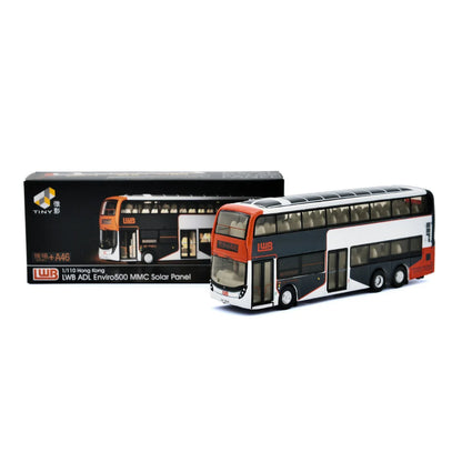 TINY Long Win Bus ADL Enviro500 MMC Solar Panel (A46) Real Solar Bus (Charging via Solar Power & Light), 1:110 Scale