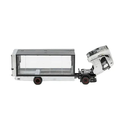 GCD Scania 730 S No.138 Enclosed Double Deck Tow Truck Silver 1:64 Scale Diecast Model