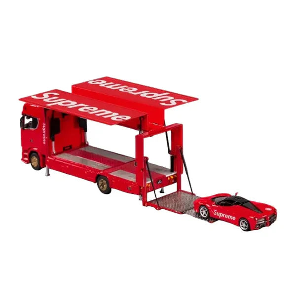 GCD Scania 730 S No.149 Enclosed Double Deck Tow Truck Red 1:64 Scale Diecast Model
