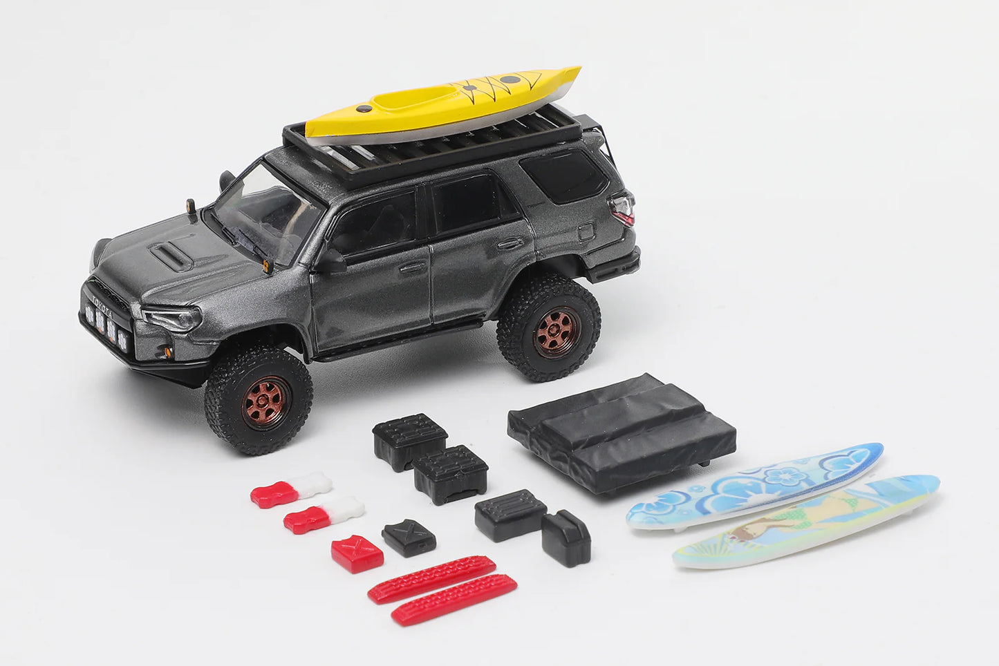 GCD Toyota 4Runner Pre Runner with Accessories LHD Black 1:64 Scale Diecast Model