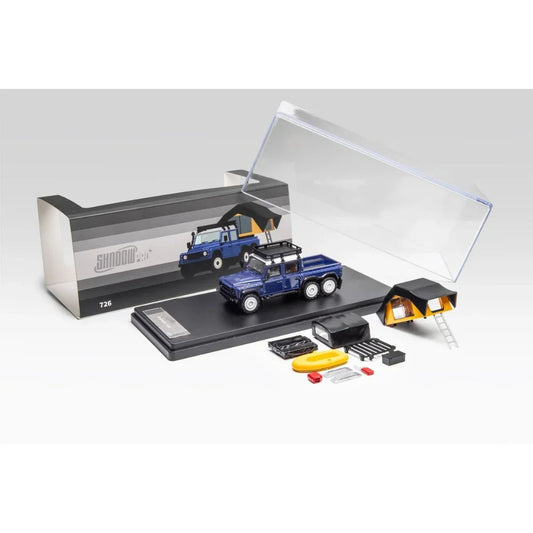 *PRE-ORDER* Defender 6x6 with Accessories, 1:64 Scale (Blue) collectible diecast model at Poketwheels