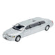 GCD Silver Extended Lincoln Limousine 1:64 Scale Diecast Model
