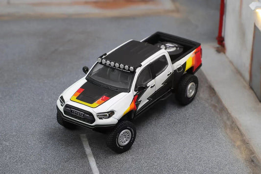 Premium scale diecast model car  – Toyota Tacoma TRD PRO LHD 2022, 1:64 Scale (White) Collectible