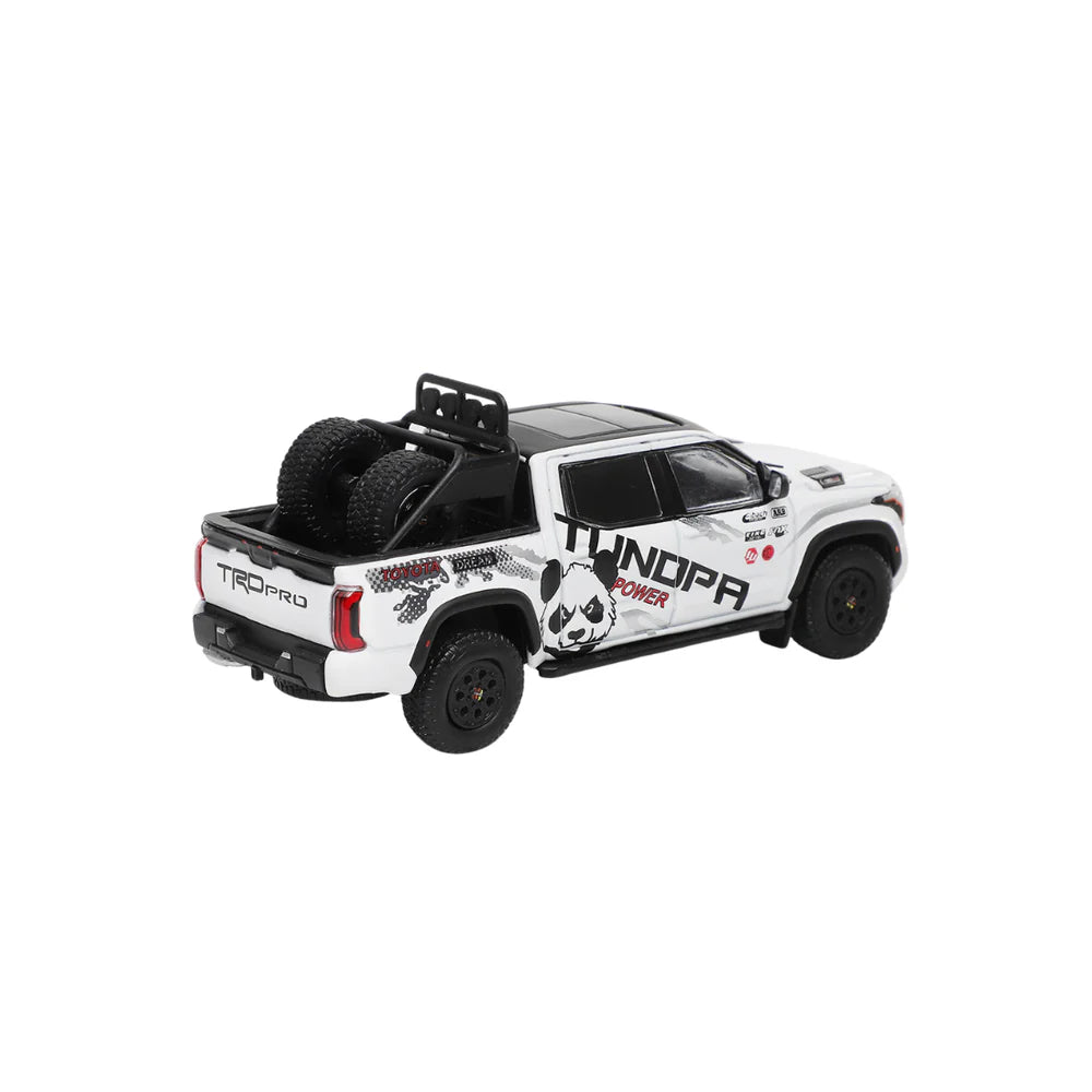 GCD Toyota Tundra TRD Pro Panda Livery LHD with Accessories White 1:64 Scale Diecast Model