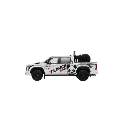 GCD Toyota Tundra TRD Pro Panda Livery LHD with Accessories White 1:64 Scale Diecast Model