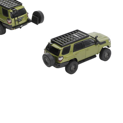 GCD Toyota 4Runner TRD Pro Overland Modified with 13 Accessories Green 1:64 Scale Diecast Model