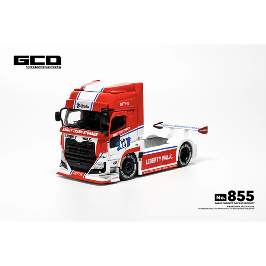 *PRE-ORDER* LB-Trucks UD Quon Head-Red/White, 1:64 Scale collectible diecast model at Poketwheels