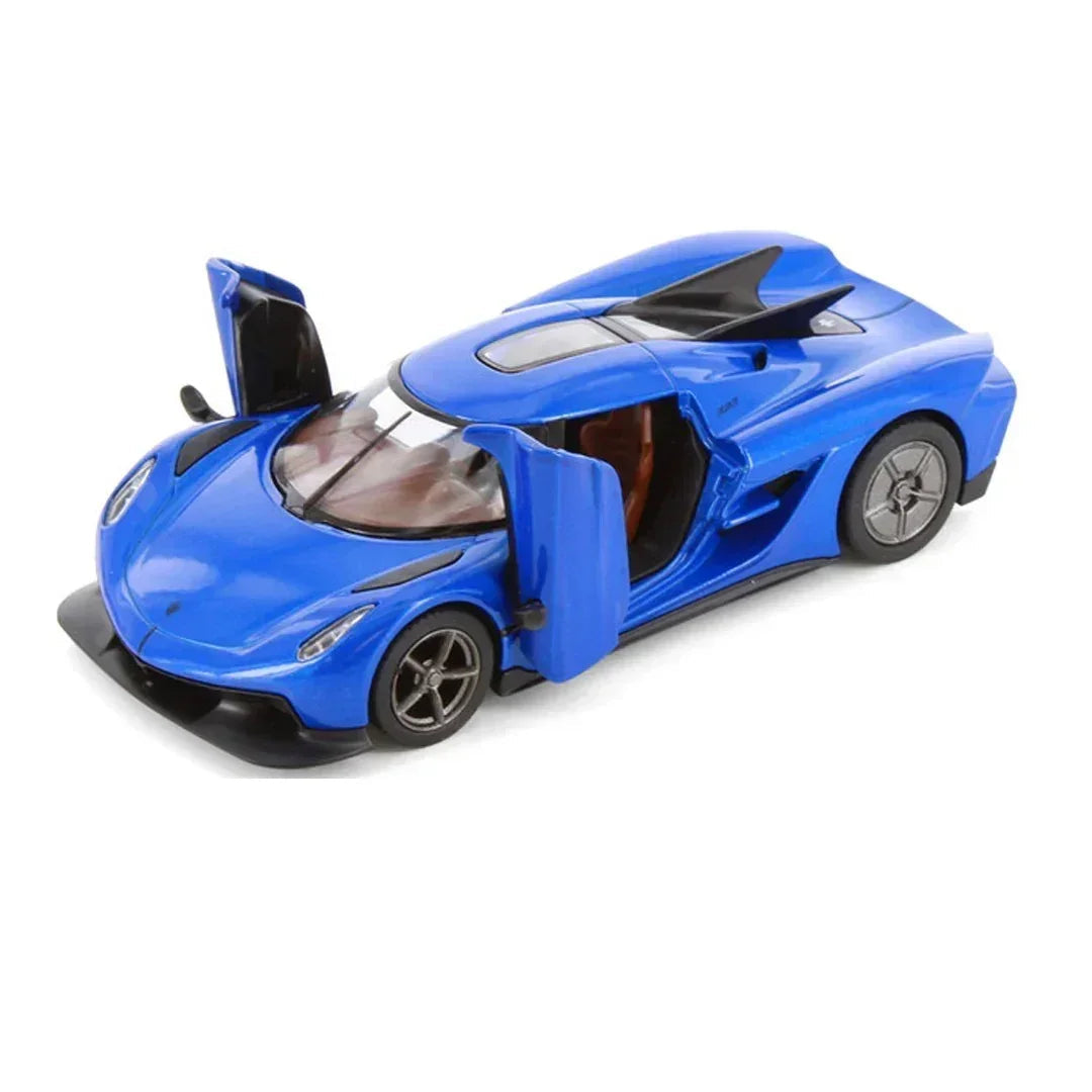 Koenigsegg Jesko Absolut, 1:36 Scale (Blue) collectible diecast model at Poketwheels