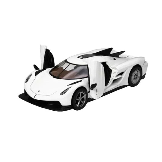 Premium scale diecast model car  – Koenigsegg Jesko Absolut, 1:36 Scale (White) Collectible