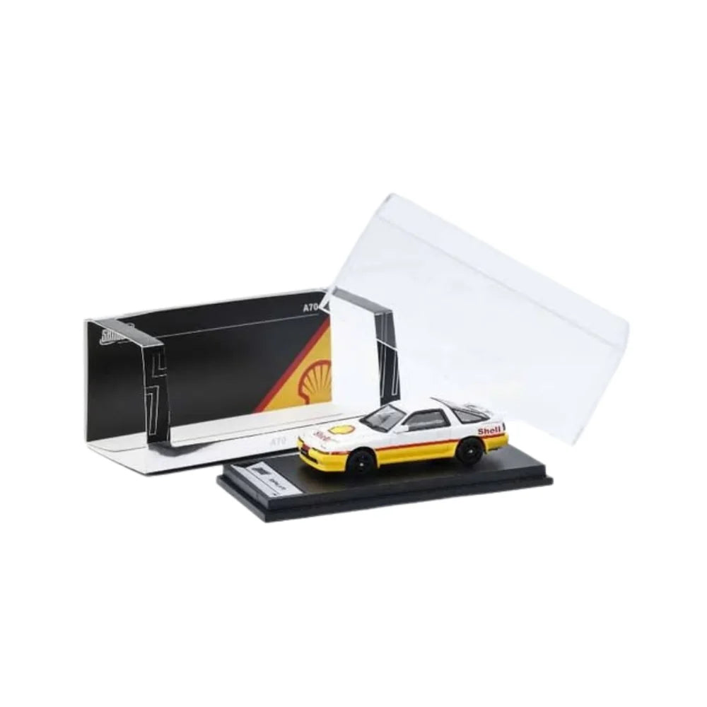 PRE-ORDER SHADOW Toyota Supra (A70) Yellow & White 1:64 Scale Diecast Model