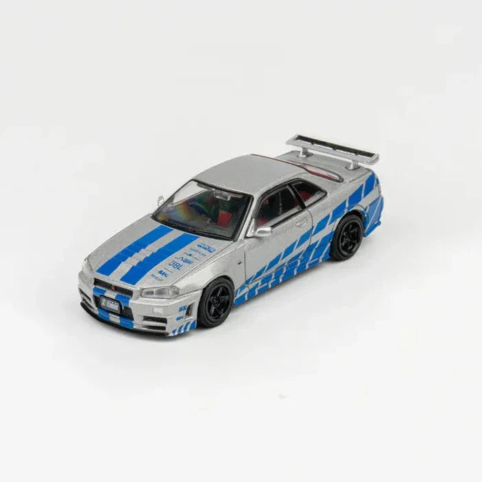 GCD DieCast Team Nissan Nismo Skyline GT-R Z-Tune R34 Silver 1:64 Scale Diecast Model