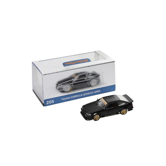 Toyota Corolla Levin GT-APEX (AE86), 1:64 Scale (Black) collectible diecast model at Poketwheels