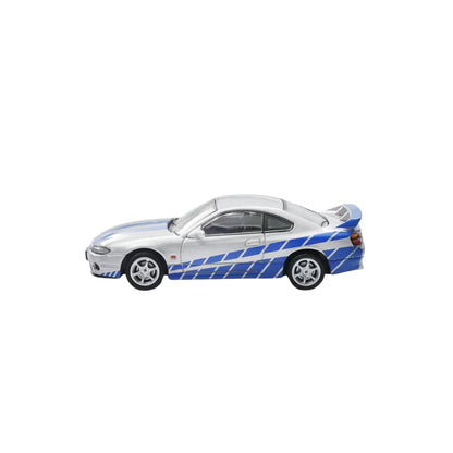 PRE-ORDER SHADOW Nissan Silvia S15 Livery Silver Blue 1:64 Scale Diecast Model