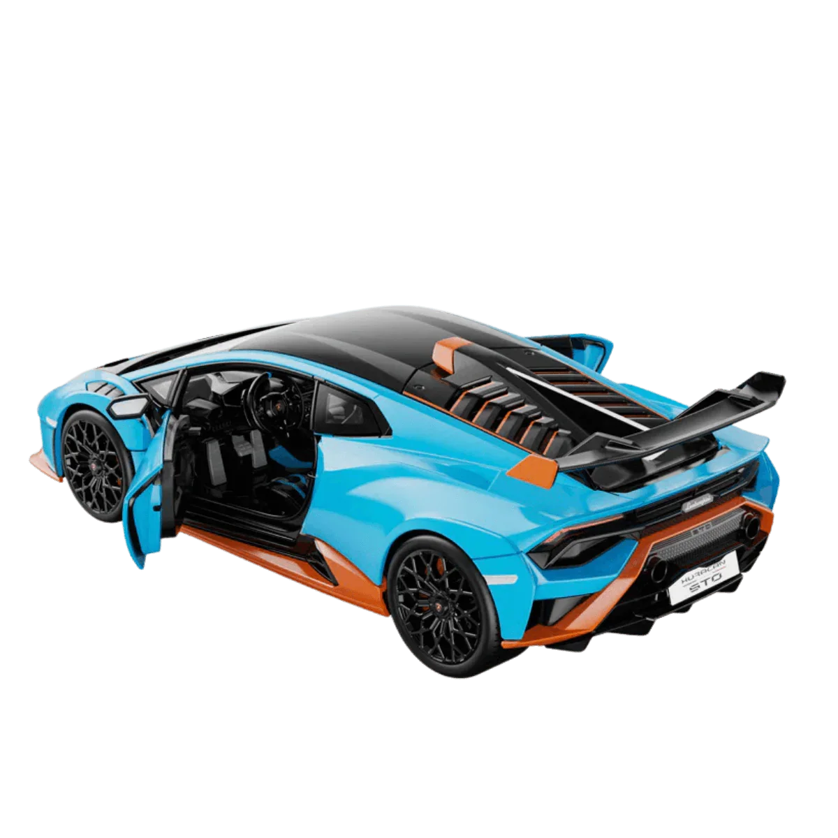Premium scale diecast model car  – Lamborghini Huracan STO, 1:18 Scale (Blue) Collectible
