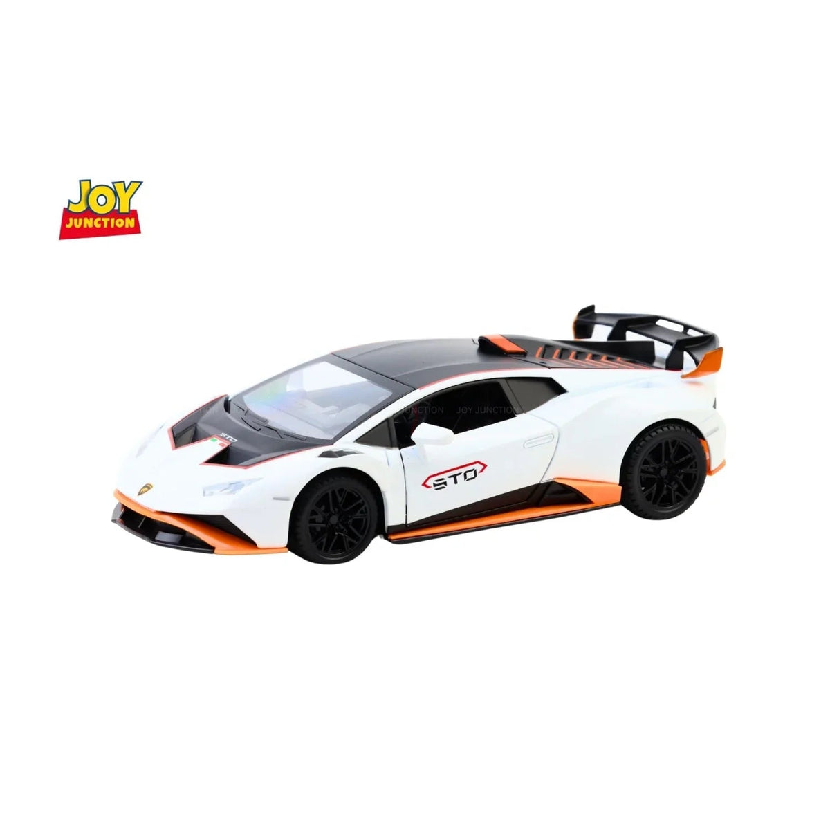 Lamborghini Hurracan STO - Light, Sound with Openable Doors, 1:24 Scale (White) collectible diecast model at Poketwheels