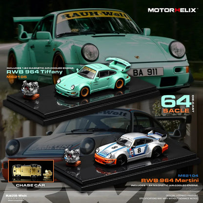 PRE-ORDER MOTOR HELIX RWB 964 Martini 1:64 Scale Diecast Model