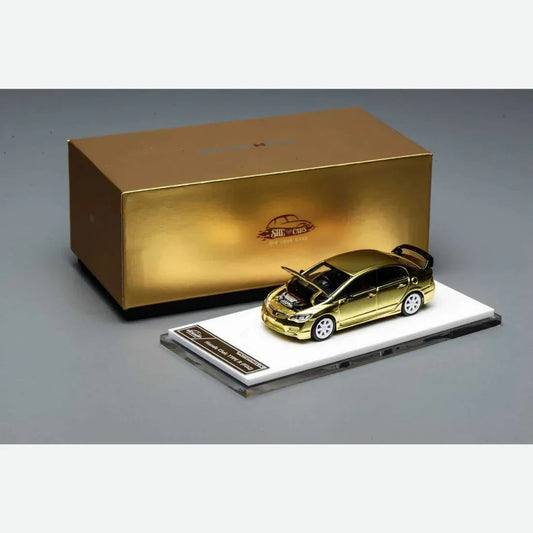 MotorHelix Honda Civic Type-R FD2, 1:64 Scale (Chrome Gold) collectible diecast model at Poketwheels